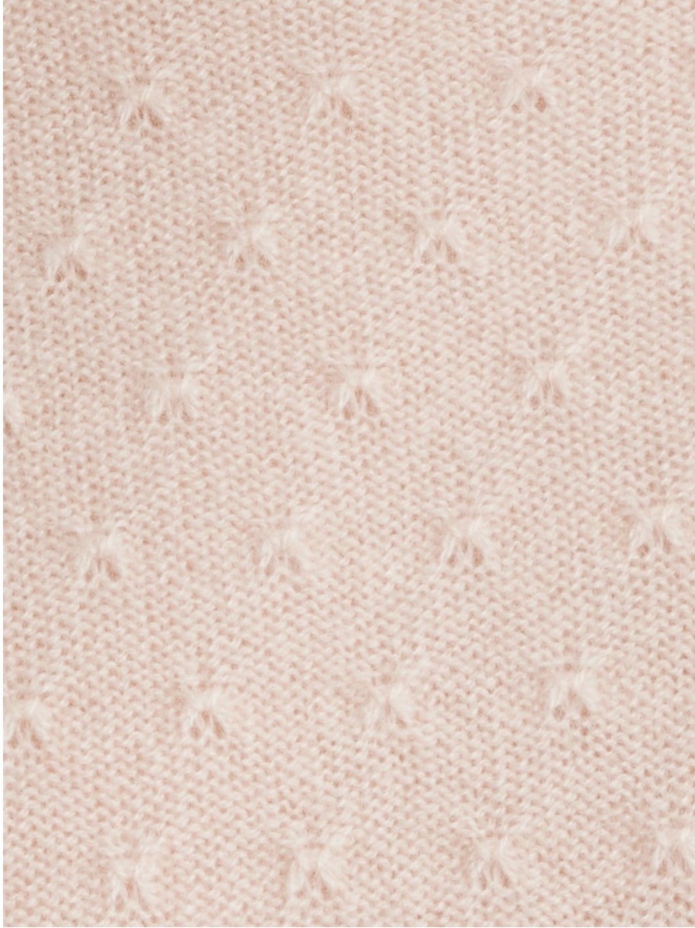 Frame Puff Sleeve Pointelle Cashmere Sweater in Pink Sand Size L - Picture 6 of 10
